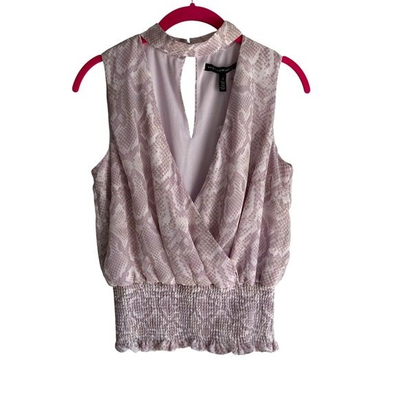 White House Black Market Tops - NWT WHITE HOUSE BLACK MARKET Lavender Pink Low Cut Sleeveless Ladies Blouse, 2